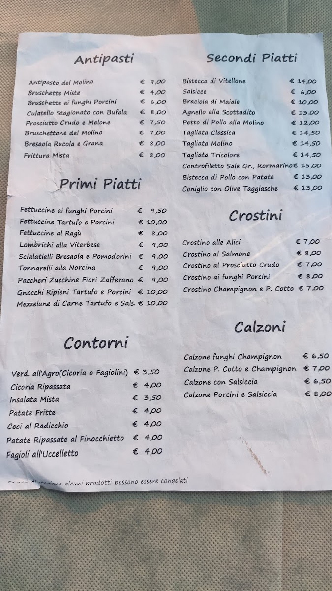 Menu Il Molino' - Ristorante Pizzeria-4